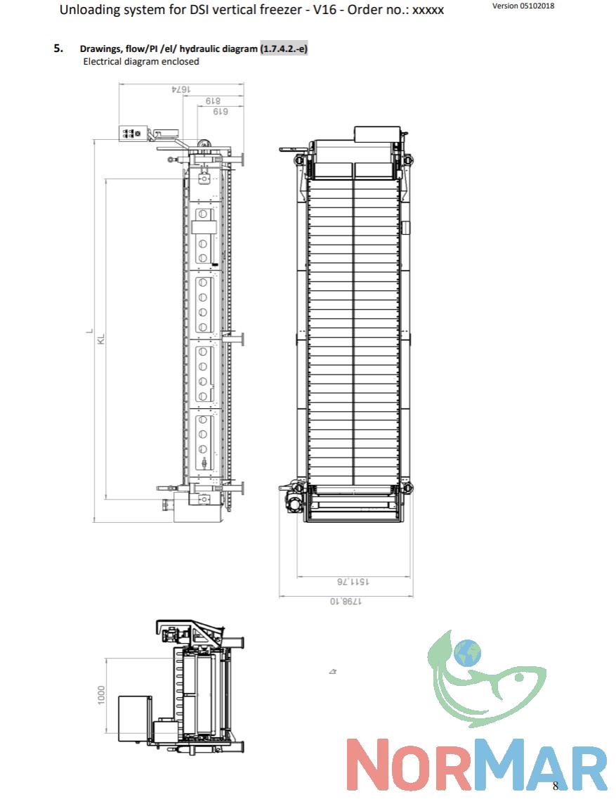 Unloading system for DSI